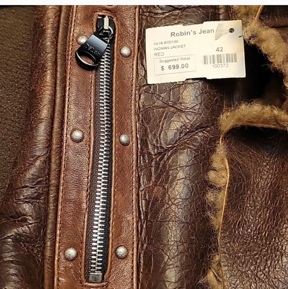 Robin's Jean Real Leather Women's Jacket Size 8 USA, 10 UK, 40 Fra,Ita 42, Ger36 - Picture 3 of 16
